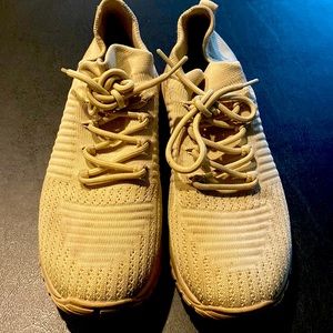 Tan fabric style shoes